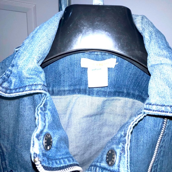 Denim biker jacket for toddler girls - Picture 3 of 4